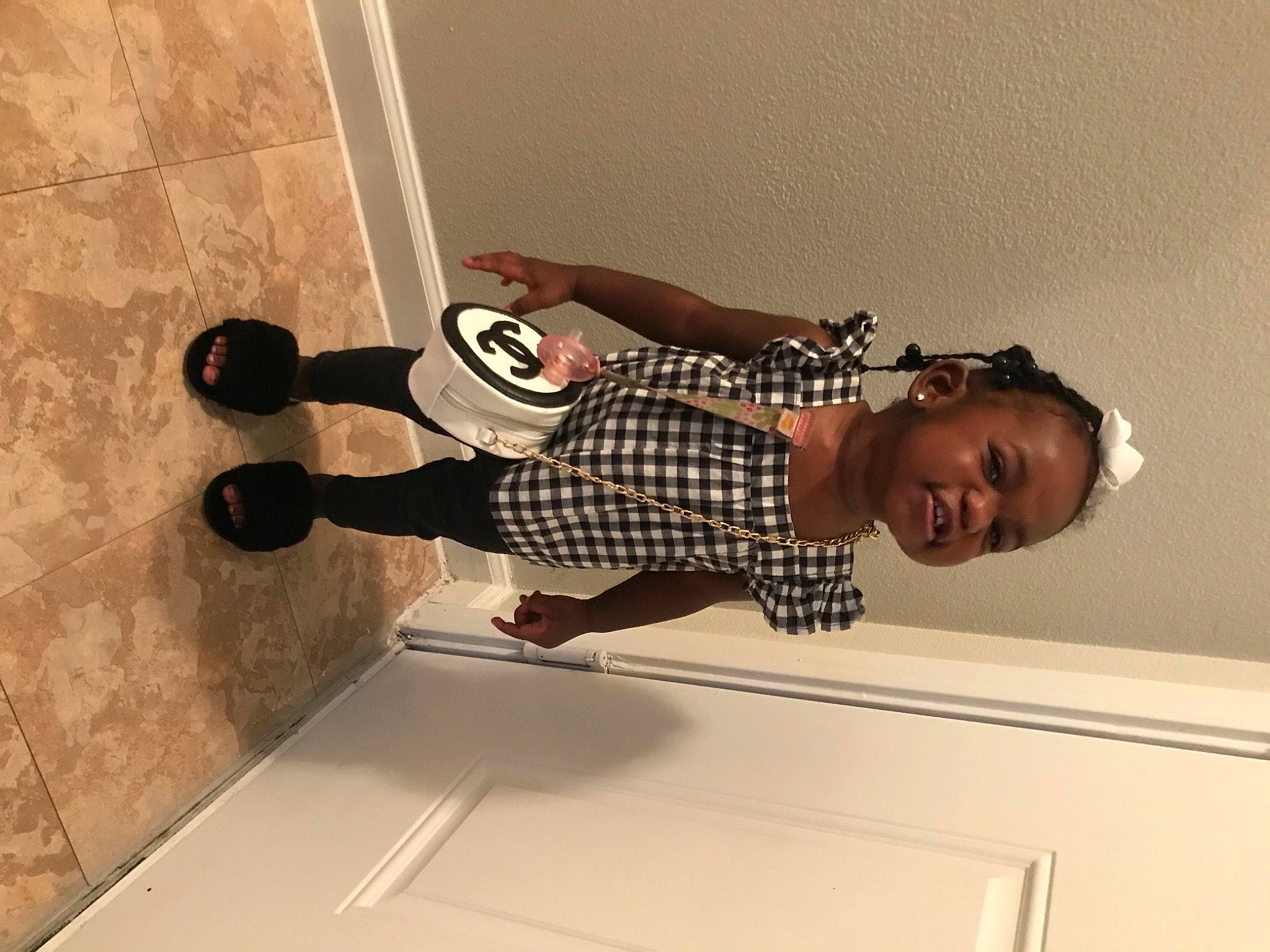 Lea joined the competition — help win amazing prizes! ceiling, cleanliness, door, elbow, floor, flooring, fun, hardwood, human_leg, knee, person, plaster, room, sleeve, smile, t_shirt, thigh, thumb, waist, wood