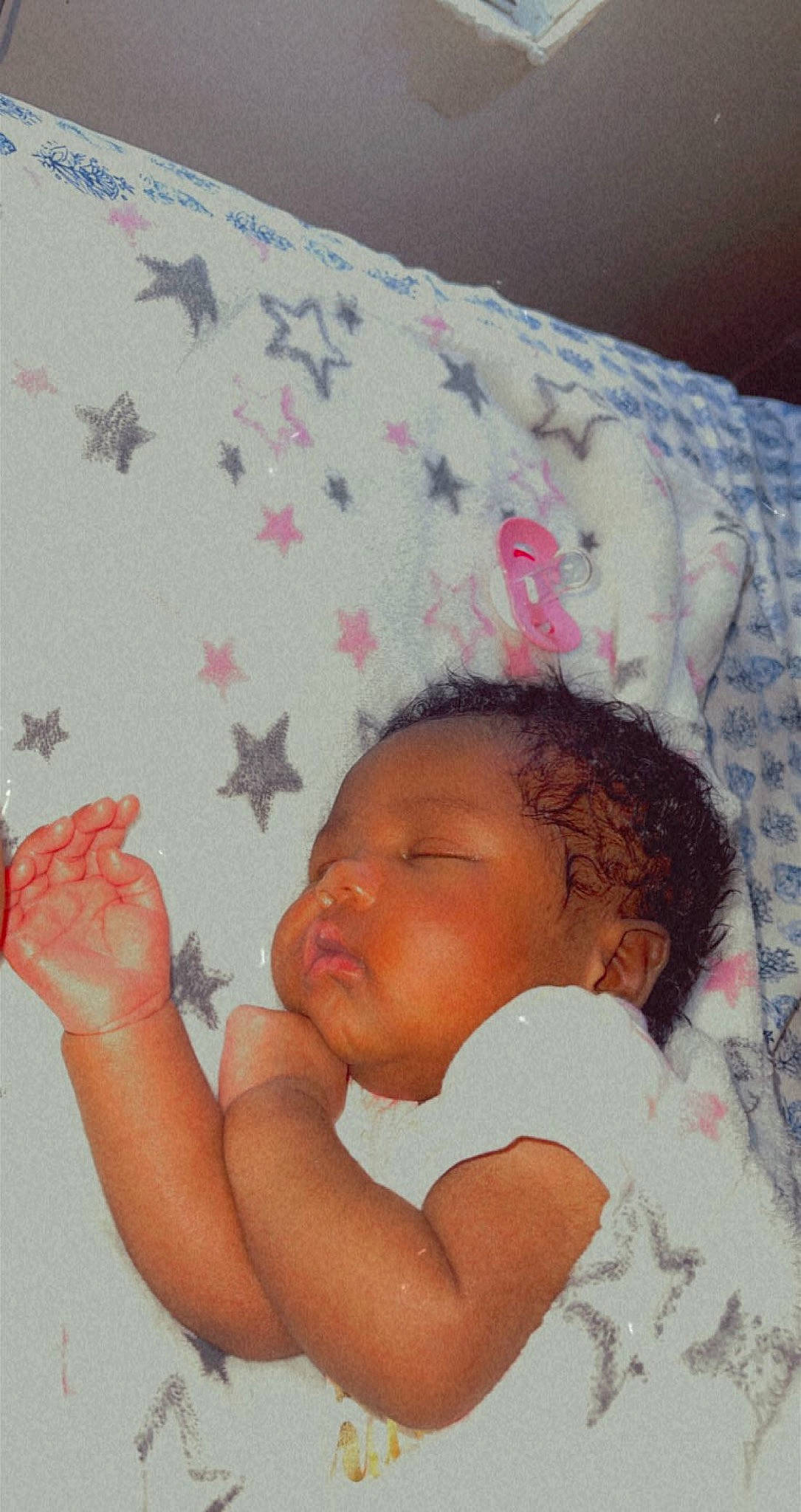 Koriana joined the competition — help win amazing prizes! baby, baby_products, baby_sleeping, baby_toddler_clothing, cheek, child, comfort, finger, gesture, hand, happy, linens, lip, mouth, nose, pattern, person, pink, skin, textile