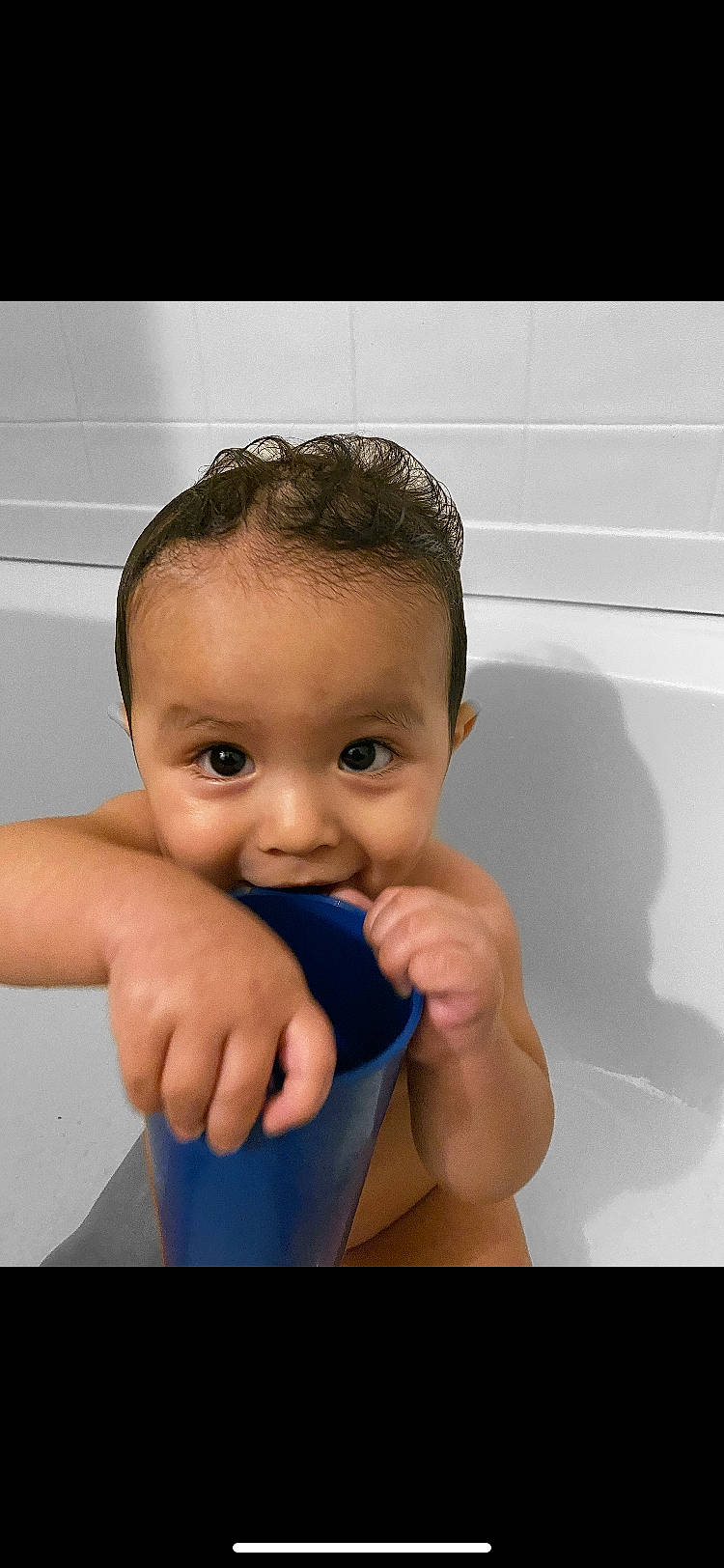 Aiden joined the competition — help win amazing prizes! baby, baby_bathing, bathing, bathroom, cheek, chest, ear, eye, eyelash, finger, fluid, gesture, hair, hand, happy, human_body, nose, person, thumb, toddler