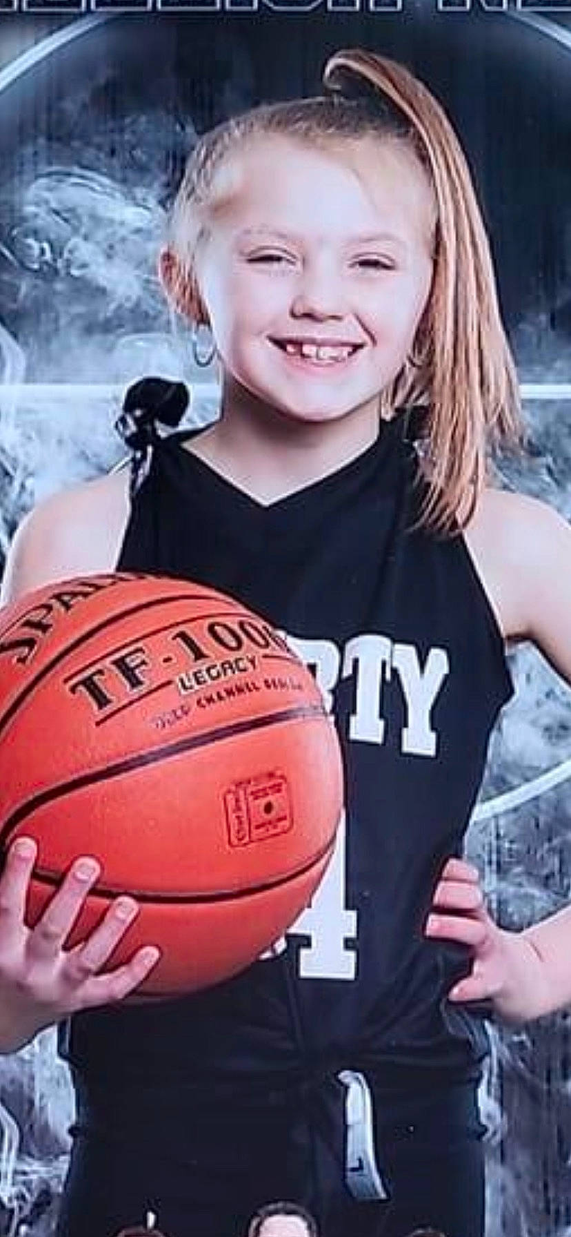 Raeleigh joined the competition — help win amazing prizes! ball, ball_game, basketball, face, facial_expression, happy, head, human, human_body, joy, muscle, organ, person, photograph, player, shorts, smile, sports, sports_equipment, style