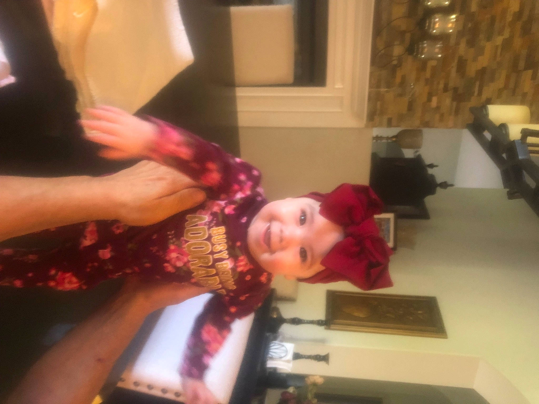 Samantha joined the competition — help win amazing prizes! abdomen, curtain, elbow, fashion_design, flesh, flooring, fun, hair_care, hair_coloring, headwear, human_leg, joy, magenta, nail, person, picture_frame, room, selfie, thigh, thumb