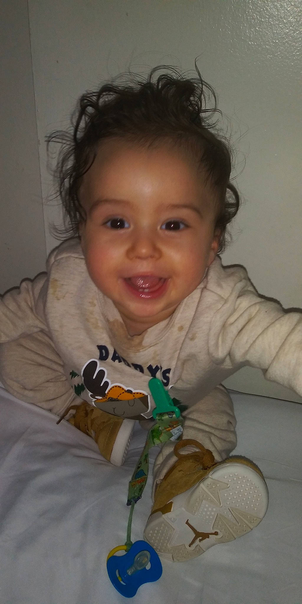 Aiden Perez joined the competition — help win amazing prizes! baby, cheek, child, eye, face, forehead, head, person, smile, toddler