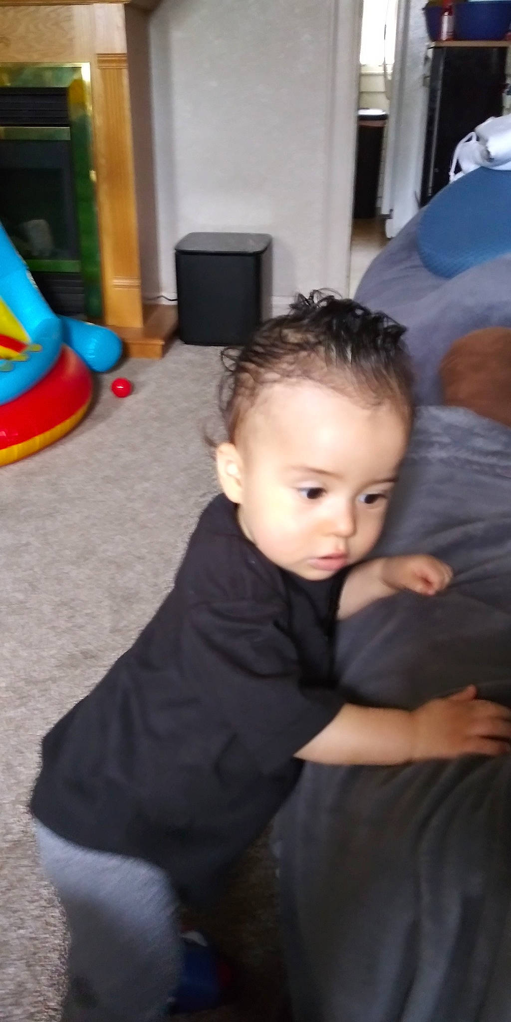 Aiden Perez is registered to the contest to win money with this photo: arm, baby, child, person, play, sitting, toddler