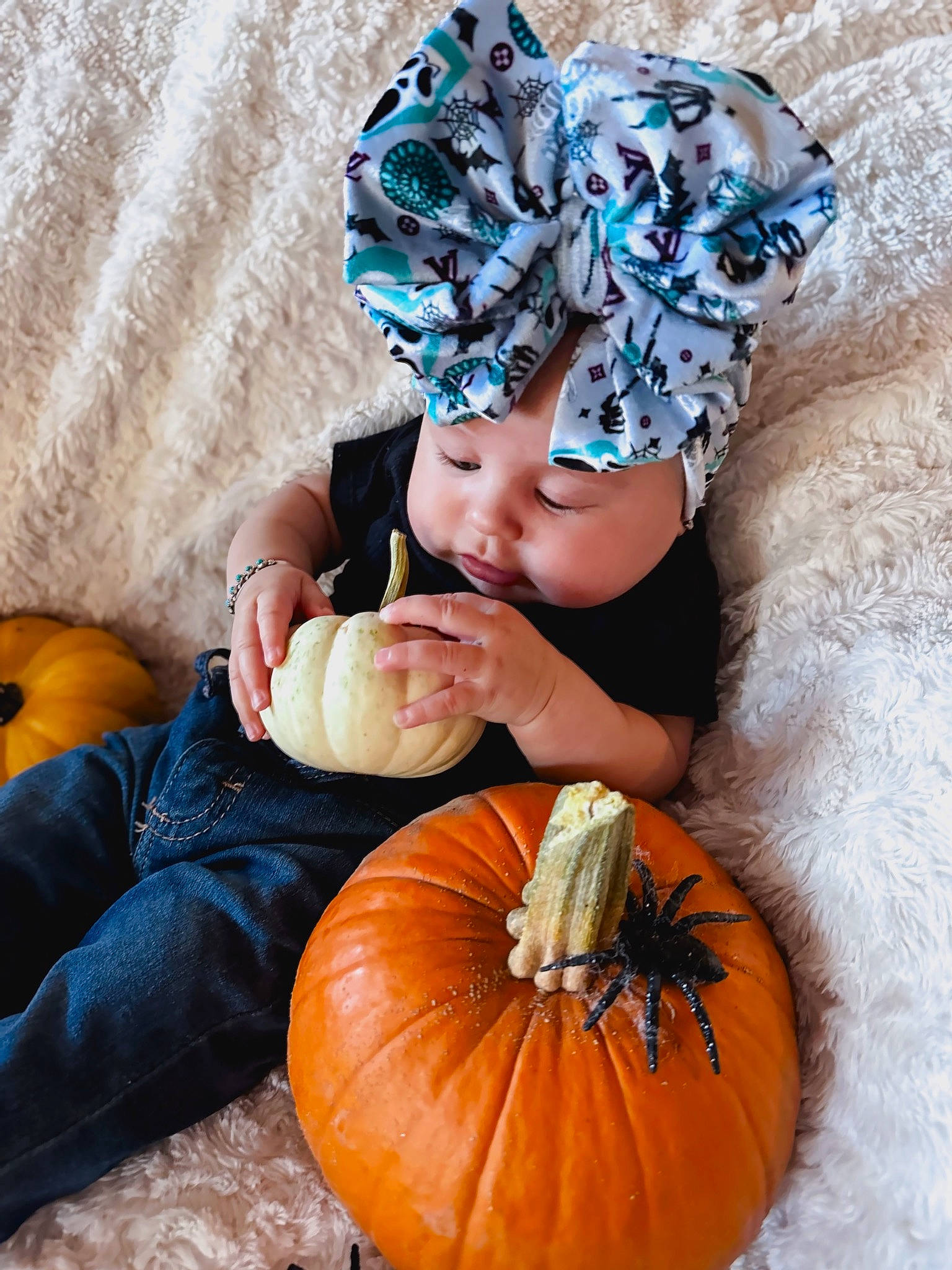 Kodie is registered to the contest to win money with this photo: baby, calabaza, costume_hat, cucurbita, gourd, happy, hat, head, headband, headpiece, headwear, human_body, natural_foods, people, person, plant, pumpkin, squash, toddler, tradition