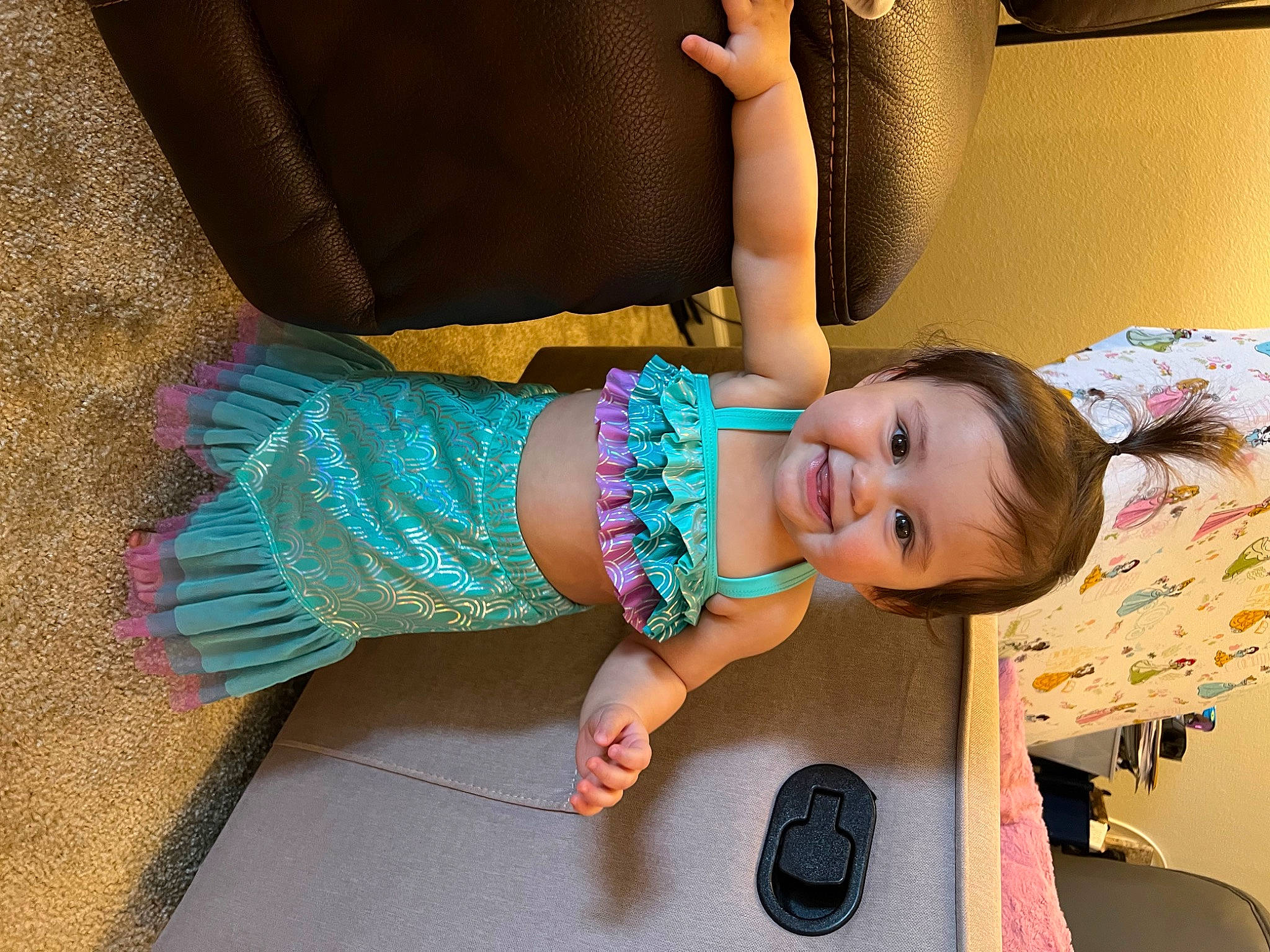 Anela joined the competition — help win amazing prizes! baby, baby_toddler_clothing, child, dress, electric_blue, finger, flooring, fun, happy, human_leg, joy, pattern, person, pink, skin, sleeve, smile, thigh, toddler, trunk