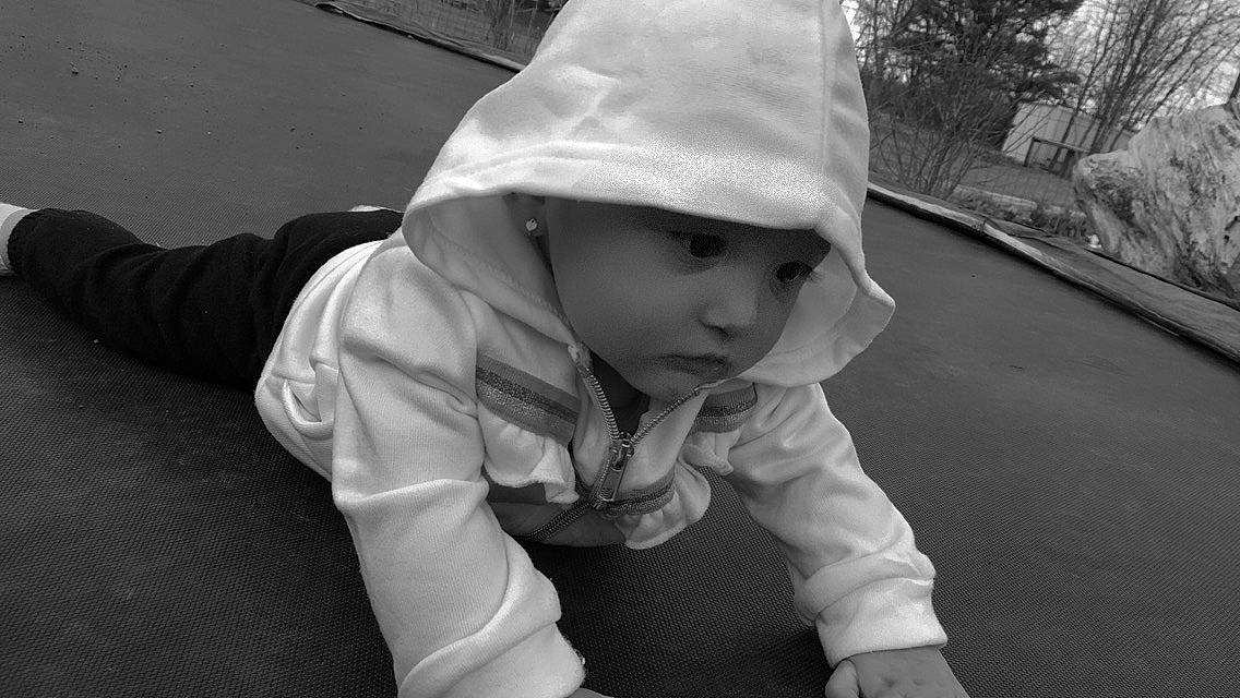 Paityn joined the competition — help win amazing prizes! asphalt, baby, black_and_white, cap, child, fashion_accessory, flooring, fun, grass, headwear, monochrome, monochrome_photography, person, play, portrait_photography, road, road_surface, sidewalk, sitting, street