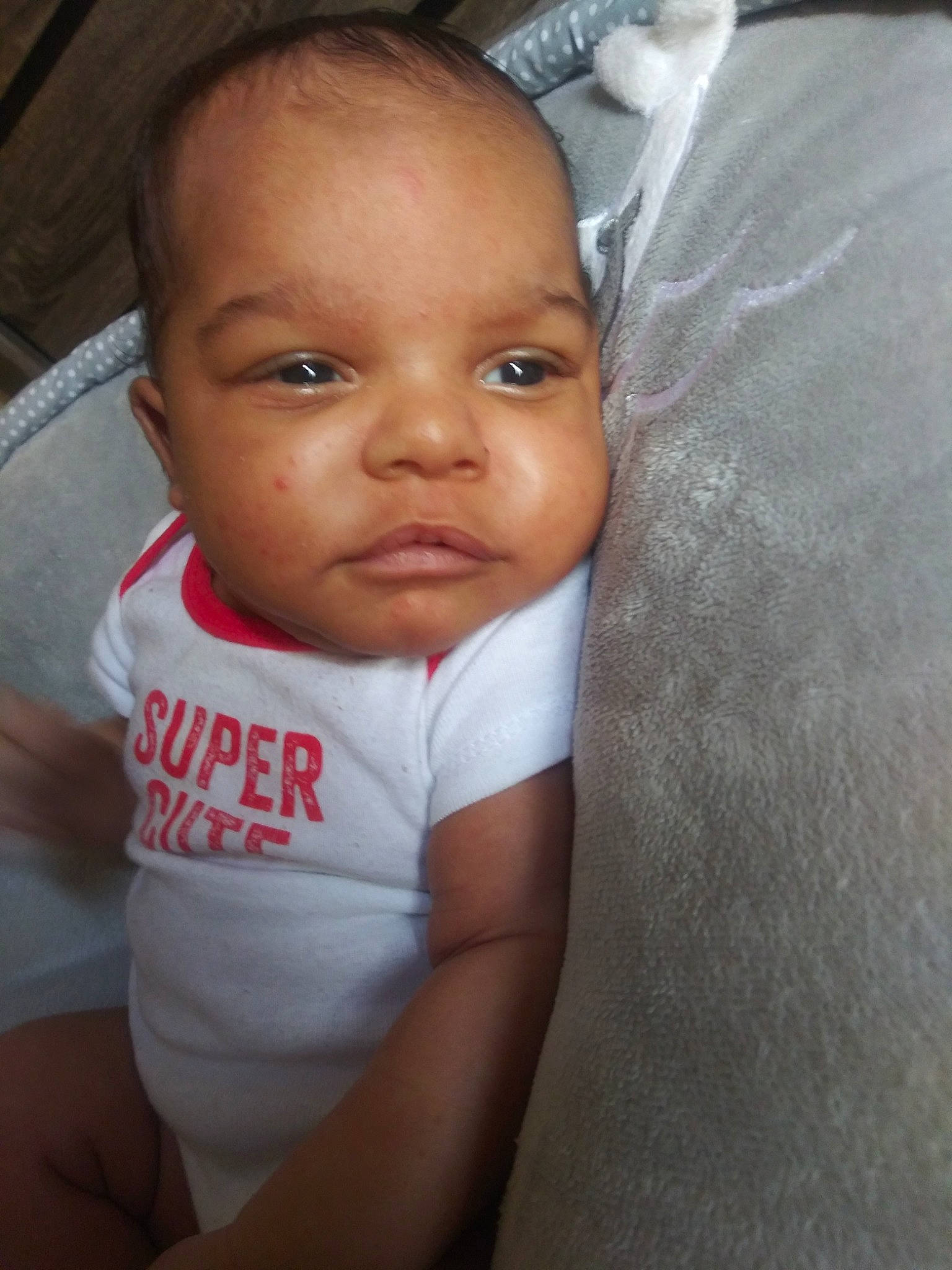 Jayden is registered to the contest to win money with this photo: baby, cheek, child, chin, eye, eyebrow, face, forehead, head, lip, mouth, nose, person, skin, smile, toddler