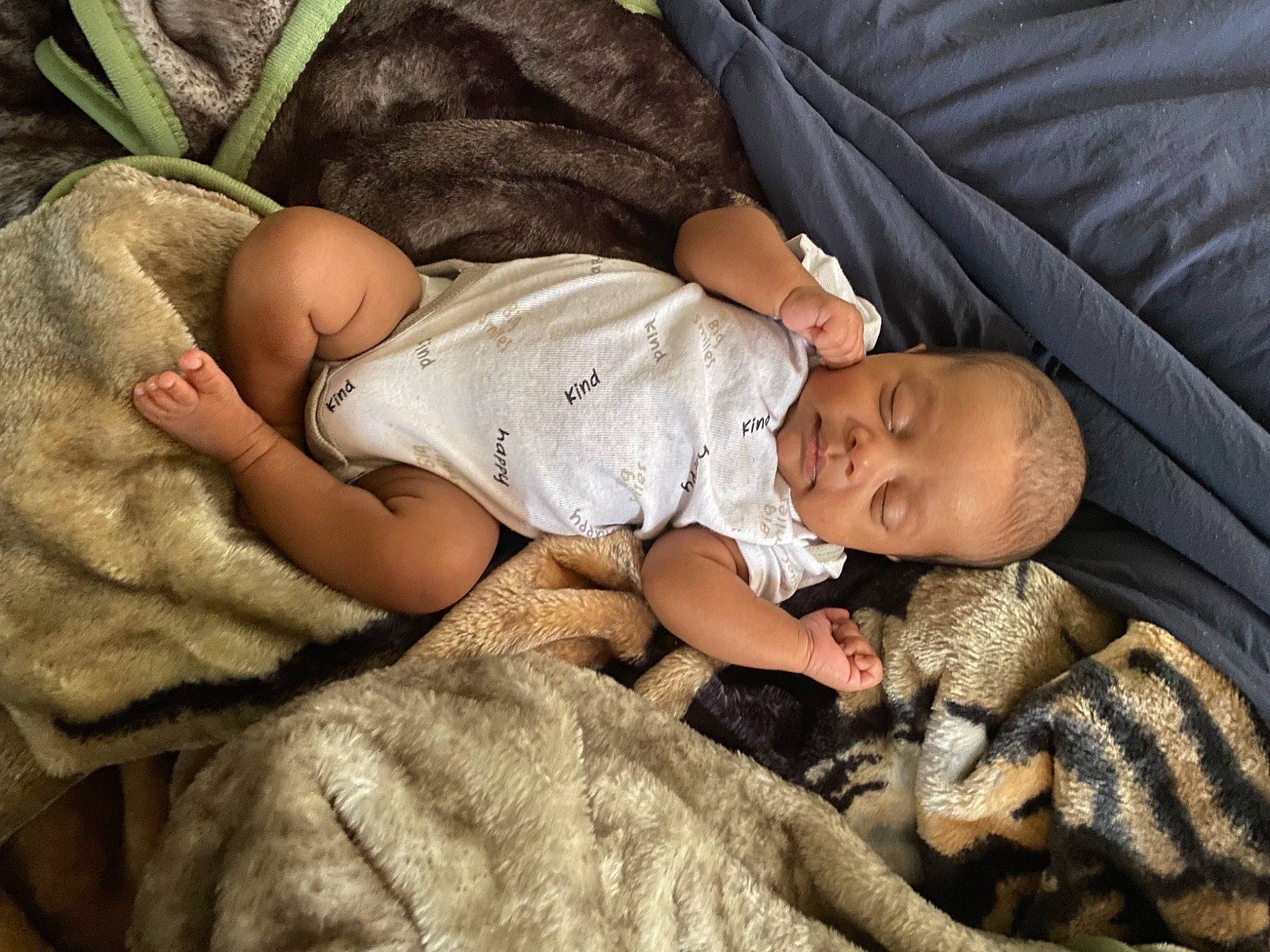 Luis joined the competition — help win amazing prizes! abdomen, baby, bedtime, child, comfort, couch, fur, grass, human_leg, interaction, linens, nap, person, room, sitting, skin, sleep, thigh, toddler, tree