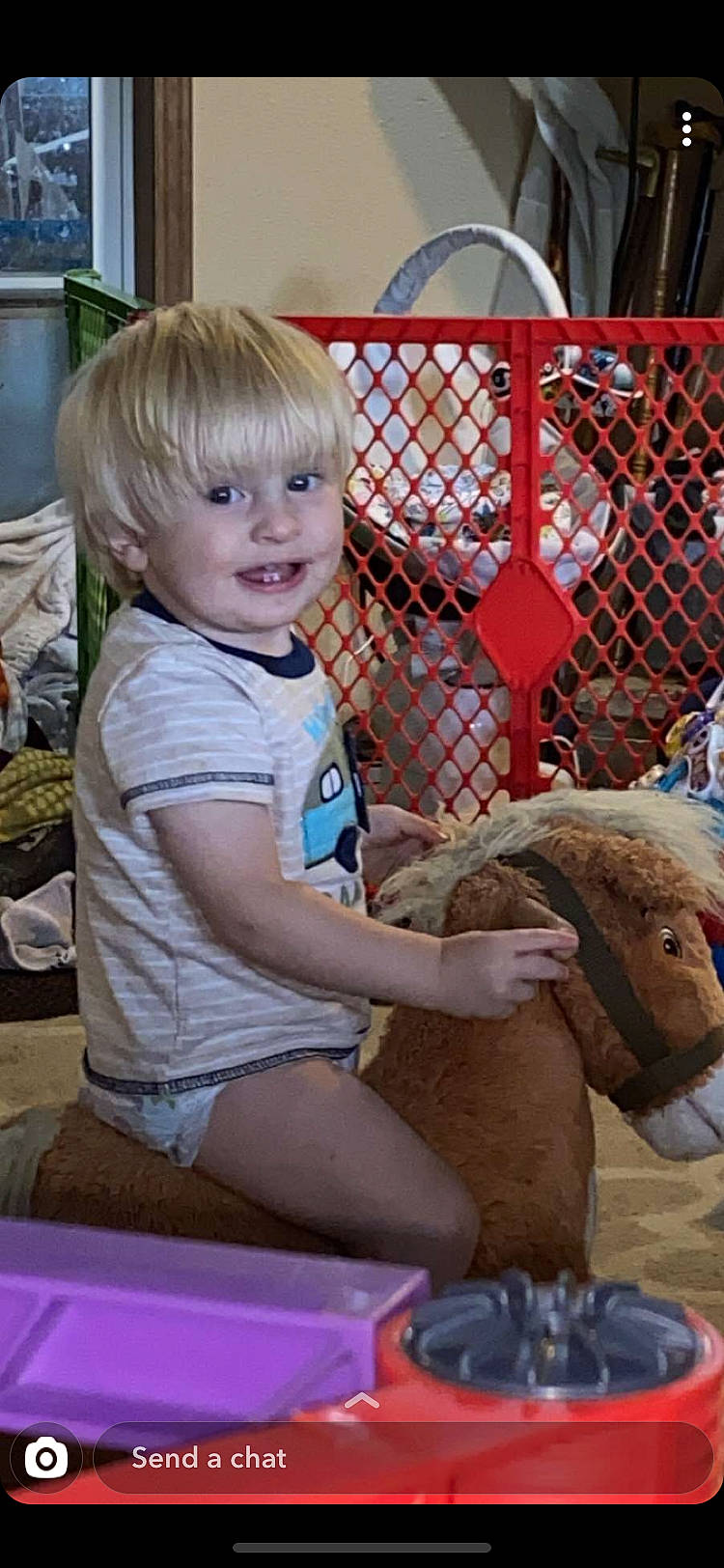 Gatlin joined the competition — help win amazing prizes! child, fawn, leg, person, play, smile, toddler