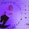 baby, infant, milestone_blanket, stars, moon, calendar, months, heart, lying_down, smiling, clothing, white_shirt, dark_pants, decorative_text, purple_lighting, cute, portrait, child, celebration, happy