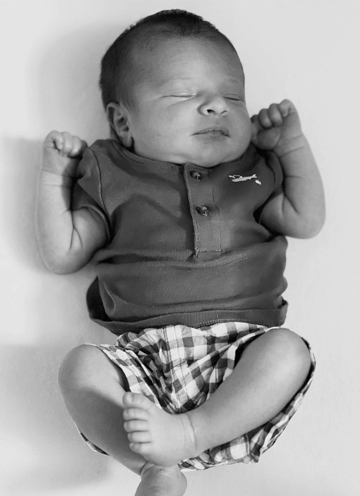 Wynston joined the competition — help win amazing prizes! arm, baby_toddler_clothing, black, black_and_white, eye, face, finger, flash_photography, gesture, hand, happy, head, human, human_body, leg, person, shoulder, sleeve, standing, style