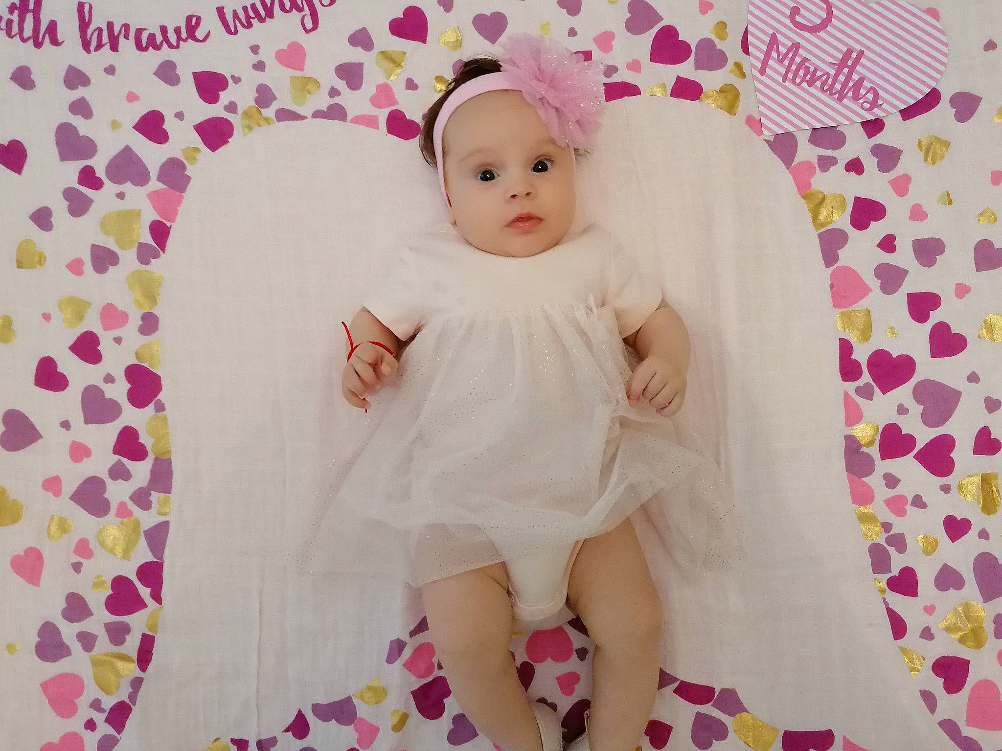 Elisa a rejoint le concours — aidez-le/la à gagner de superbes lots ! baby, baby_toddler_clothing, bonnet, costume, costume_accessory, craft, creative_arts, dress, embellishment, hair_accessory, headband, headpiece, headwear, lavender, lilac, pattern, peach, person, pink, purple