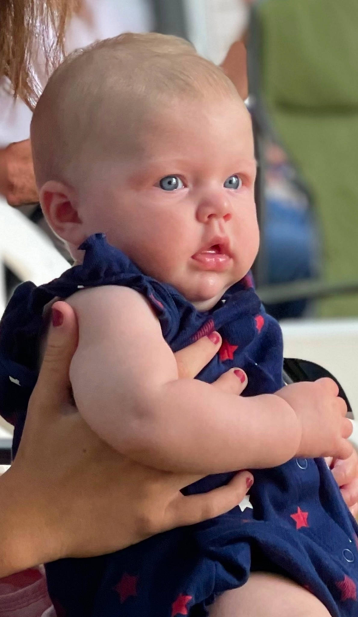 Everly joined the competition — help win amazing prizes! arm, baby, baby_toddler_clothing, cheek, chest, elbow, electric_blue, finger, fun, gesture, hand, happy, human_body, iris, joint, nose, person, skin, thumb, toddler