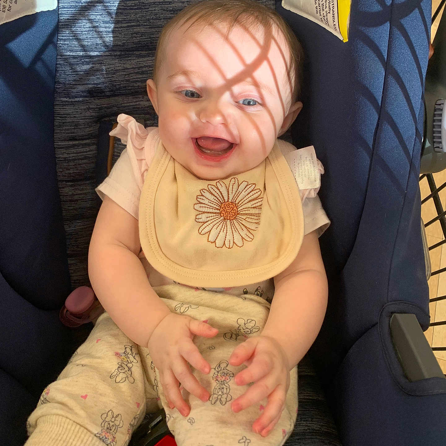 Jasmyn joined the competition — help win amazing prizes! accessories, baby, babylaughing, chair, clothing, couch, cushion, face, furniture, happy, head, homedecor, jewelry, laughing, pants, person, photography, portrait, sitting, t_shirt