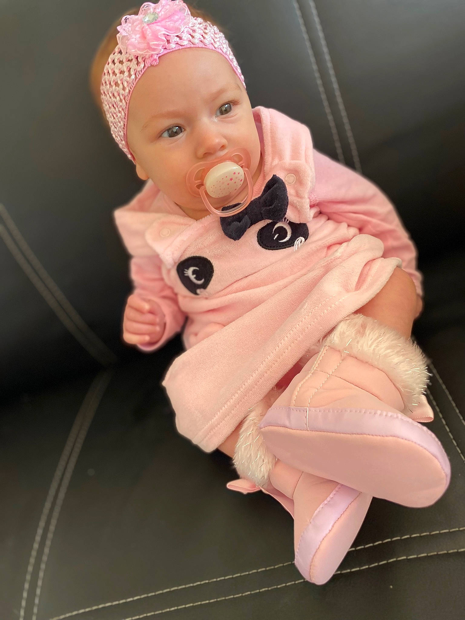 Rubby participe au concours pour gagner de l'argent avec cette photo : baby, baby_products, baby_toddler_clothing, cap, cheek, child, chin, doll, dress, eye, head, headwear, human_body, lip, nail, peach, person, pink, skin, thumb