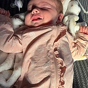 Nova joined the competition — help win amazing prizes! baby, sleeping, onesie, blanket, pacifier, infant, soft_toys, cozy, indoor, cute, peaceful, pink_clothing, newborn, child, portrait, resting, hands, face, head, light