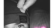 Azumi a rejoint le concours — aidez-le/la à gagner de superbes lots ! kitten, cat, man, person, selfie, portrait, black_and_white, closeup, pet, animal, cuddling, head, beanie, mustache, face, eyes, heart, neon, indoor, funny