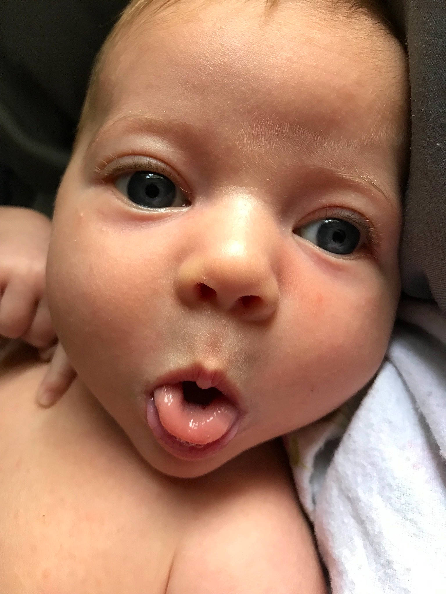 Zahra is registered to the contest to win money with this photo: baby, baby_making_funny_faces, cheek, child, chin, close_up, eye, eyebrow, eyelash, face, facial_expression, forehead, head, jaw, lip, mouth, muscle, nose, person, skin