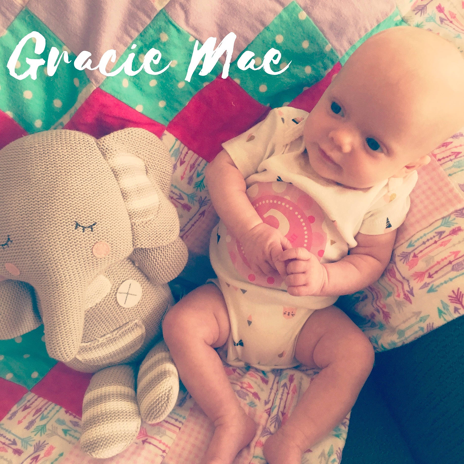 Gracie joined the competition — help win amazing prizes! arm, baby, baby_sleeping, baby_toddler_clothing, birth, child, hand, happy, love, pattern, person, pink, play, product, skin, toddler