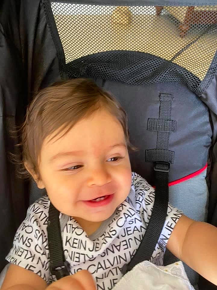 Jayden Noah joined the competition — help win amazing prizes! baby, baby_carriage, baby_products, car_seat, cheek, child, face, finger, head, person, product, sitting, skin, smile, toddler