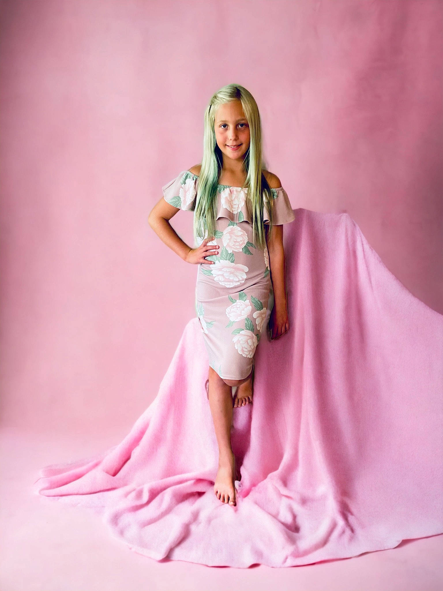Kaylee Saumer joined the competition — help win amazing prizes! arm, day_dress, dress, fashion_design, fashion_model, flash_photography, formal_wear, gown, hair, happy, head, joy, long_hair, magenta, one_piece_garment, person, pink, shoulder, sleeve, smile