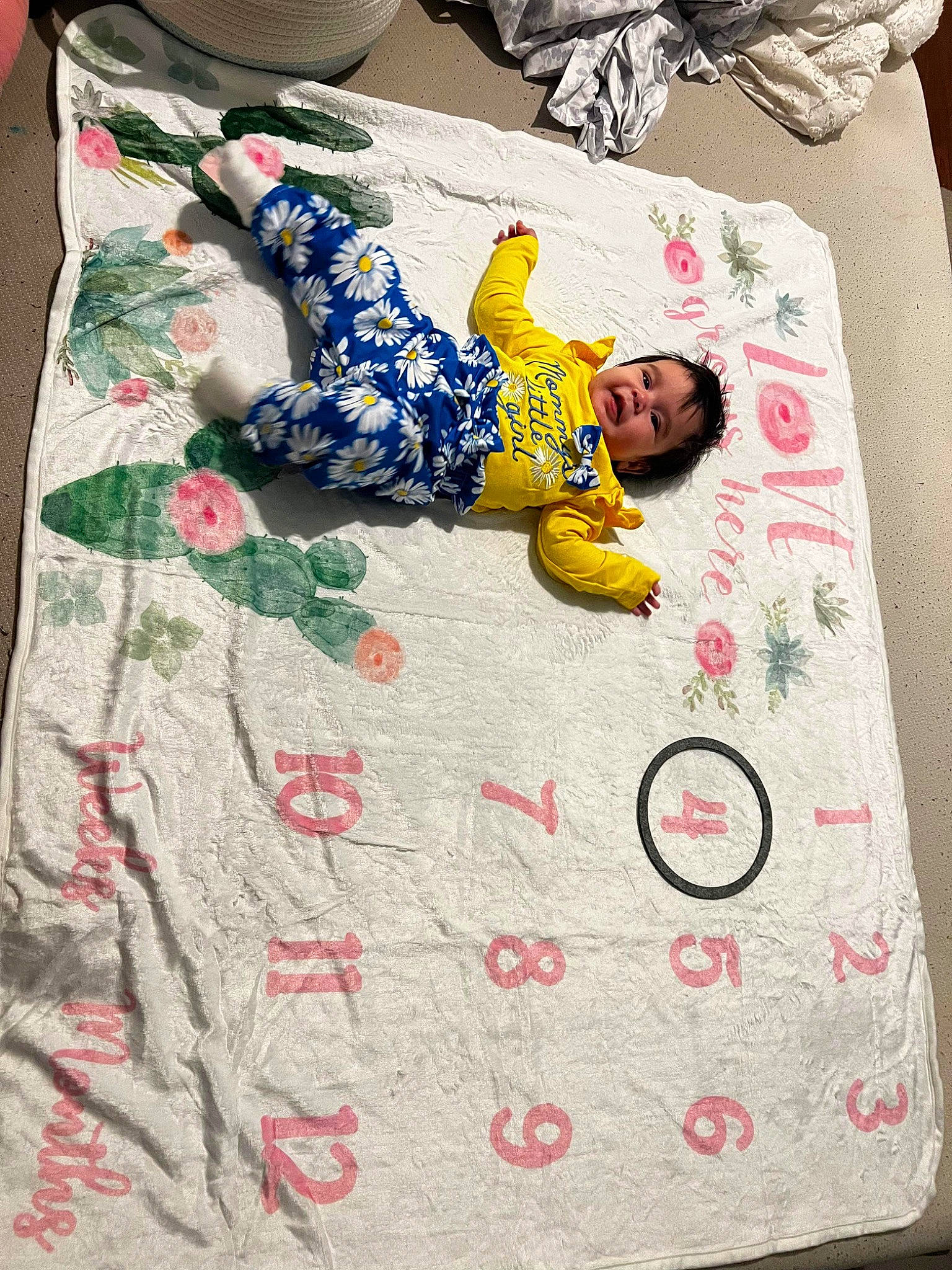 Sofia joined the competition — help win amazing prizes! art, baby_toddler_clothing, bed_sheet, bedding, craft, creative_arts, design, linens, needlework, pattern, person, pink, rectangle, room, sleeve, stitch, t_shirt, textile, throw_pillow, visual_arts