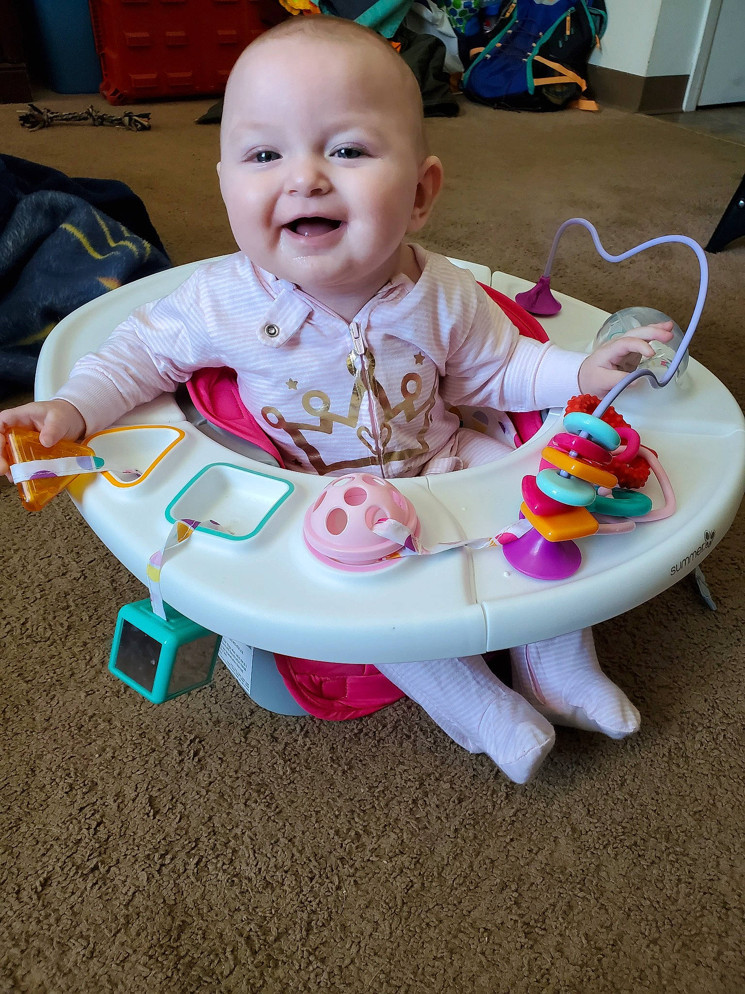 Aspen joined the competition — help win amazing prizes! baby, baby_products, baby_toys, child, person, play, playset, product, sitting, toddler, toy