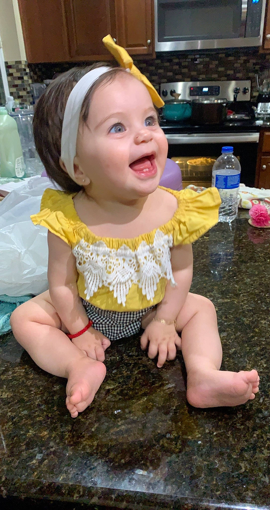 Heather joined the competition — help win amazing prizes! baby_toddler_clothing, bottle, cheek, drinking_water, fun, happy, head, headgear, human_body, leisure, mouth, people, person, photograph, pink, skin, smile, summer, toddler, water