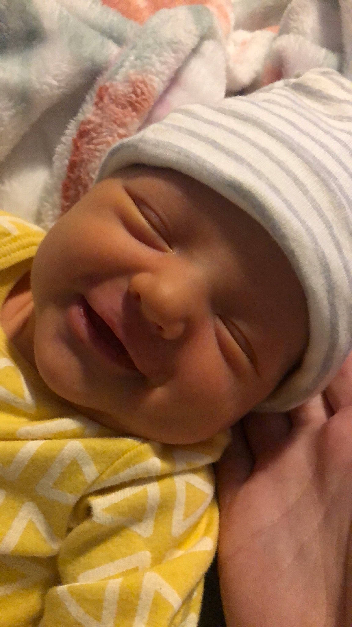 Alayna is registered to the contest to win money with this photo: baby, baby_sleeping, bedtime, birth, cheek, child, childbirth, ear, hand, headwear, mouth, nap, nose, person, skin, sleep, toddler