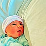 Asher joined the competition — help win amazing prizes! baby, bed, blanket, child, cozy, cute, face, hat, indoors, infant, newborn, newborn_hat, newborn_pajamas, pajamas, person, portrait, rest, sleep, sleepwear, soft