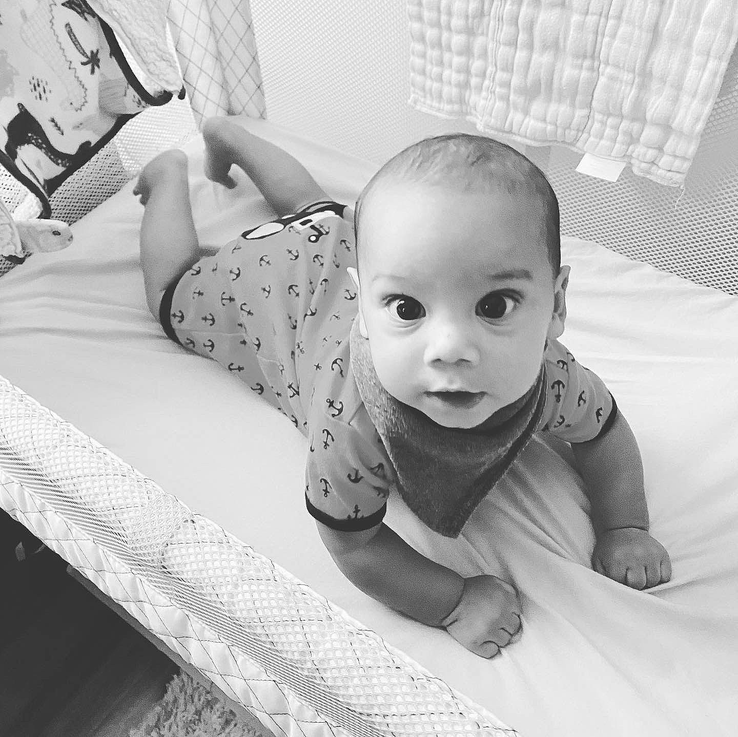 Abram is registered to the contest to win money with this photo: baby, beauty, black, black_and_white, cheek, child, eye, face, head, monochrome, nose, person, photograph, photography, product, room, skin, smile, snapshot, toddler
