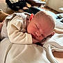 newborn, baby, sleeping, infant, child, person, face, cozy, knitwear, indoor, home, comfort, rest, peaceful, soft, closeup, portrait, young, cute, relaxed