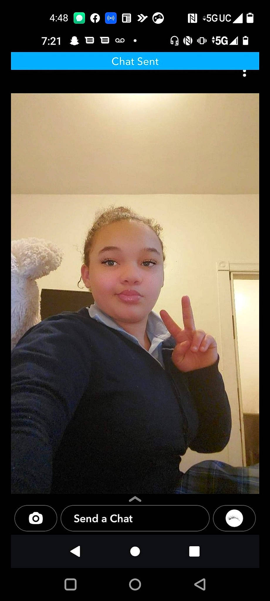 Alannah joined the competition — help win amazing prizes! buzz_cut, clothing, crew_cut, display_device, event, eyelash, flash_photography, formal_wear, fun, fur, gesture, person, portrait, room, selfie, sitting, sleeve, thumb, white_collar_worker