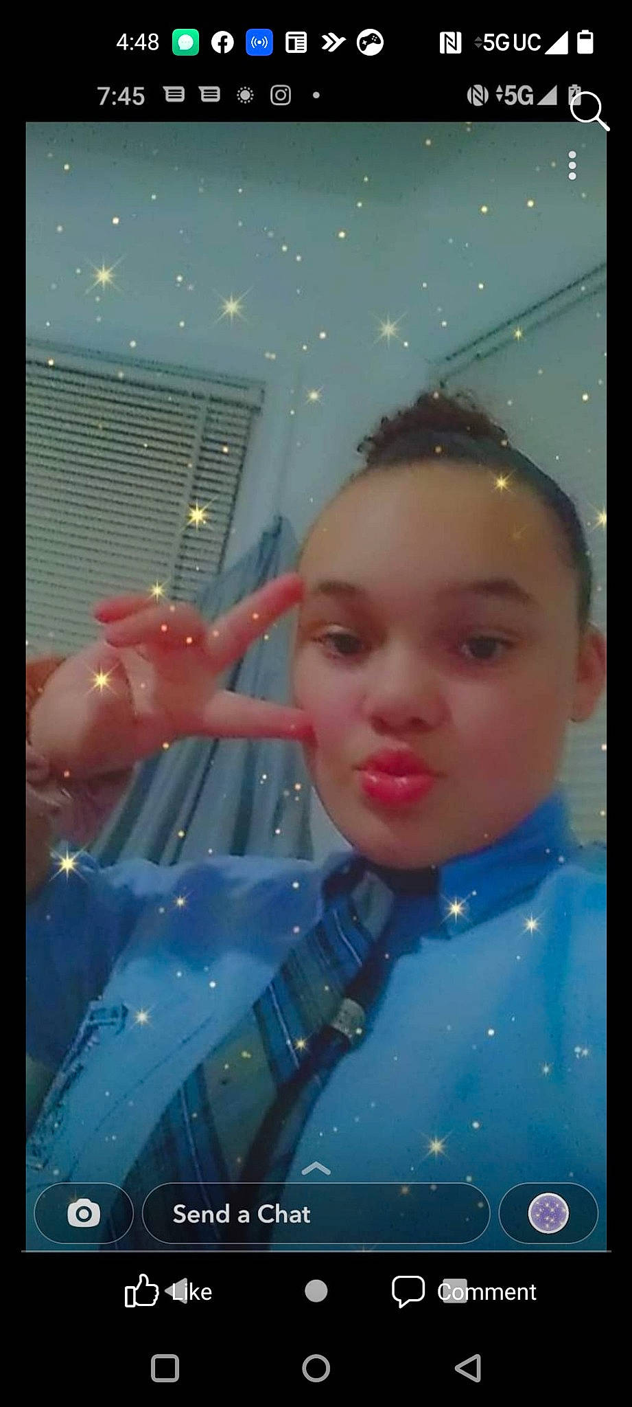 Alannah is registered to the contest to win money with this photo: art, child, electric_blue, event, eyelash, eyewear, fashion_accessory, fashion_design, fun, gesture, hair_coloring, happy, lens_flare, lip, pattern, person, portrait_photography, reflection, selfie, space