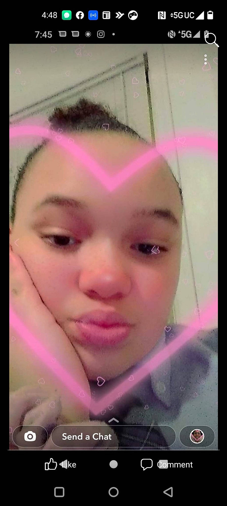 Alannah joined the competition — help win amazing prizes! bangs, black_hair, cheek, chin, eyebrow, eyelash, flash_photography, forehead, happy, jaw, lip, magenta, makeover, mouth, neck, nose, person, pink, purple, skin