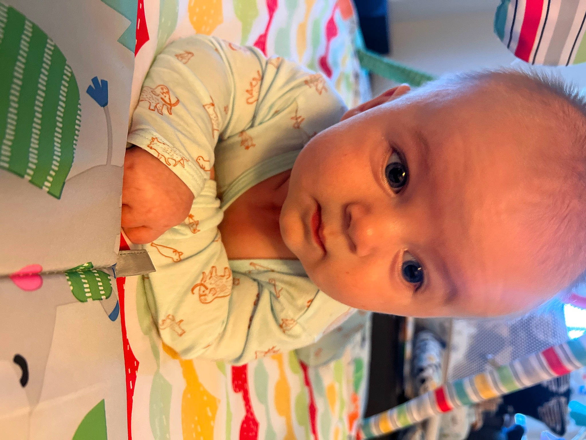 Hawkins is registered to the contest to win money with this photo: baby, baby_products, cheek, child, eye, face, facial_expression, fun, happy, human, lip, mouth, nose, person, play, product, room, skin, smile, toddler