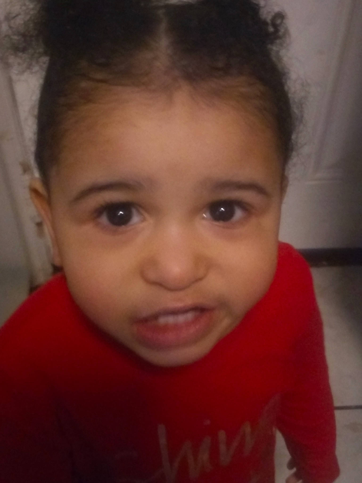 K'Lynn joined the competition — help win amazing prizes! beauty, black_hair, cheek, child, chin, close_up, ear, eye, eyebrow, face, facial_expression, forehead, hair, hairstyle, head, lip, nose, person, skin, smile