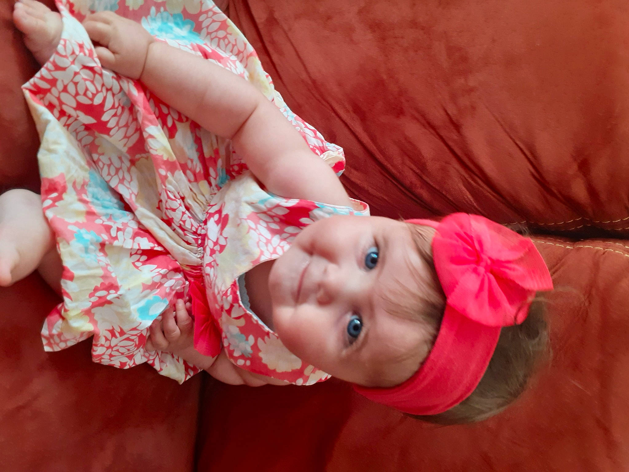 Marley a rejoint le concours — aidez-le/la à gagner de superbes lots ! baby, baby_toddler_clothing, cheek, close_up, dress, event, fun, happy, headgear, human_body, lip, magenta, mouth, pattern, person, pink, skin, smile, textile, toddler