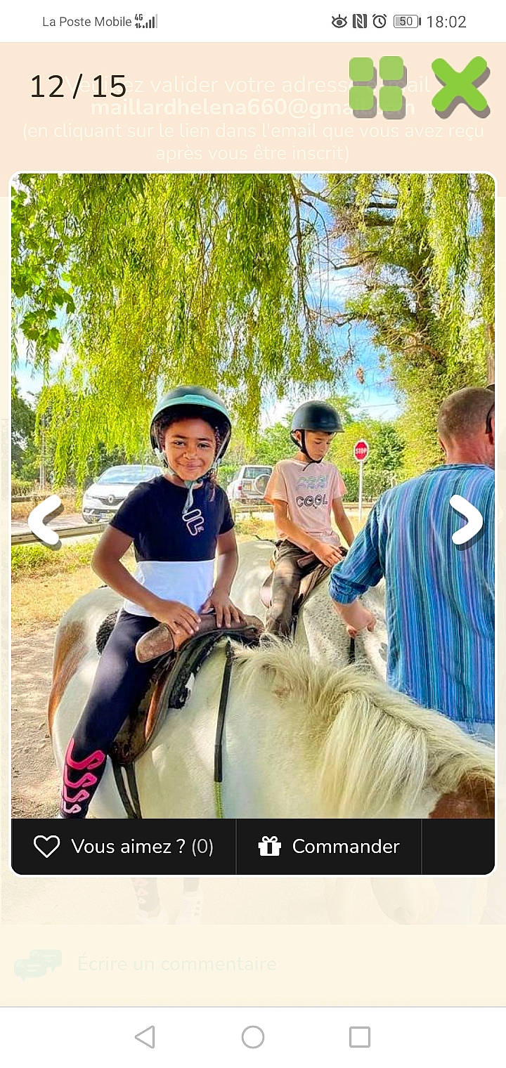 Guelhena participe au concours pour gagner de l'argent avec cette photo : bridle, cool, english_riding, equestrian_sport, equestrianism, hat, headwear, horse, horse_supplies, horse_tack, joy, landscape, mane, pack_animal, person, plant, recreation, rein, saddle, sun_hat