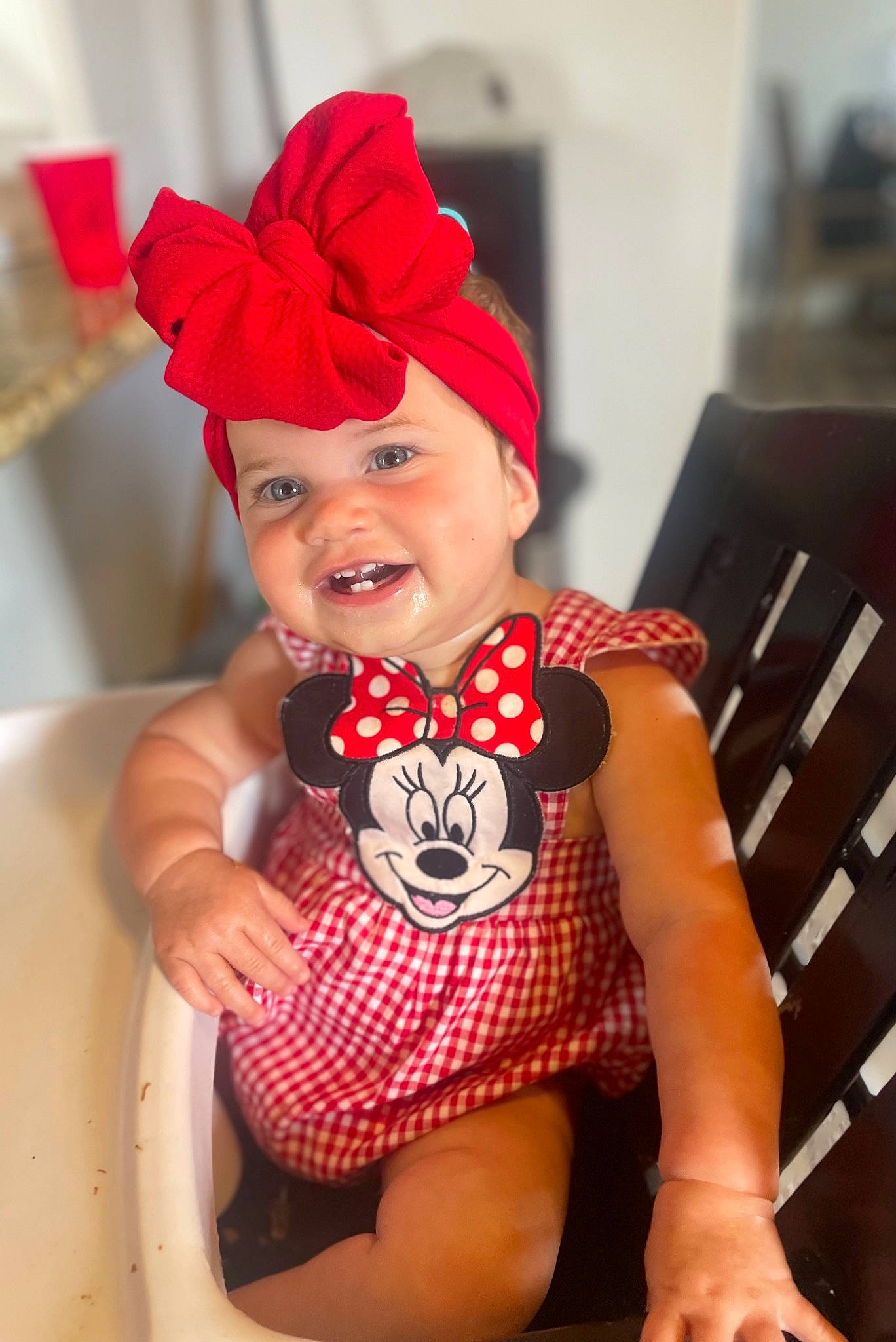 Lilah joined the competition — help win amazing prizes! baby, baby_products, baby_toddler_clothing, carmine, chair, child, costume_hat, fashion_accessory, fictional_character, fun, happy, hat, headwear, party_supply, pattern, person, pink, skin, sleeve, smile