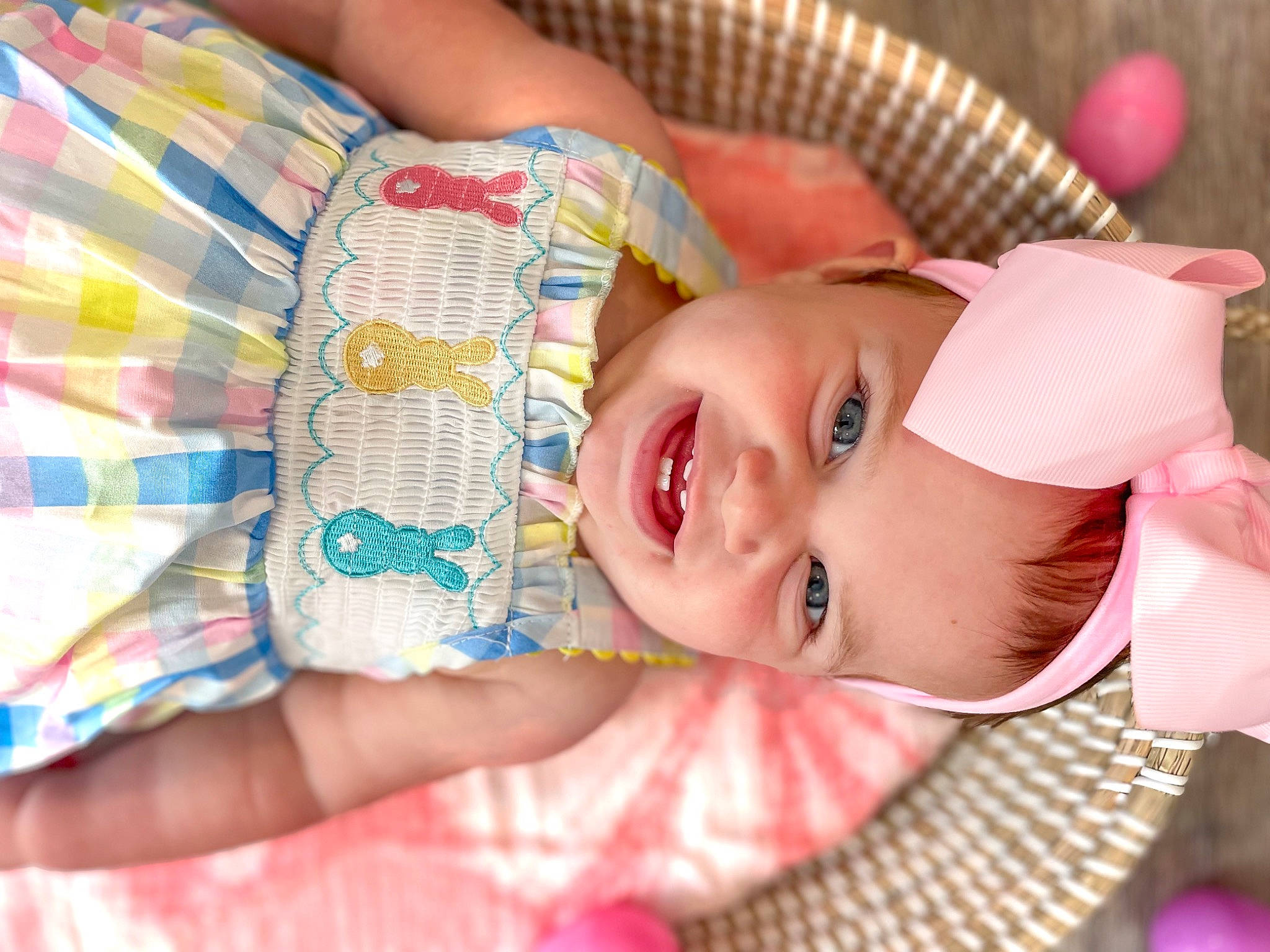 Lilah joined the competition — help win amazing prizes! baby, baby_toddler_clothing, cheek, child, eyelash, face, finger, fun, happy, hat, headgear, headwear, iris, lip, pattern, person, pink, product, skin, smile