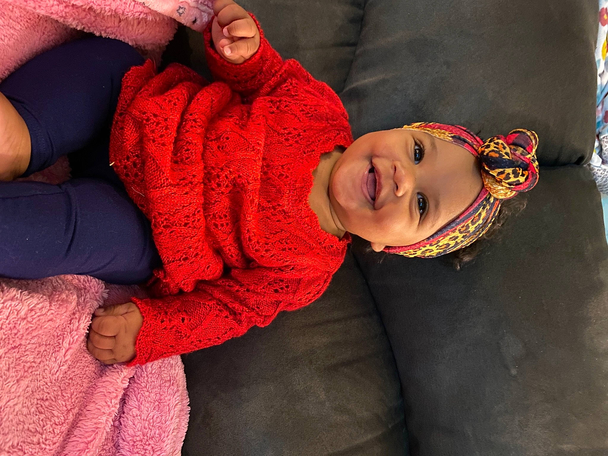 Kailanii is registered to the contest to win money with this photo: bonnet, couch, craft, creative_arts, facial_expression, happy, headwear, human, joy, knitting, laugh, person, sweater, textile, thread, wool, woolen, woven_fabric