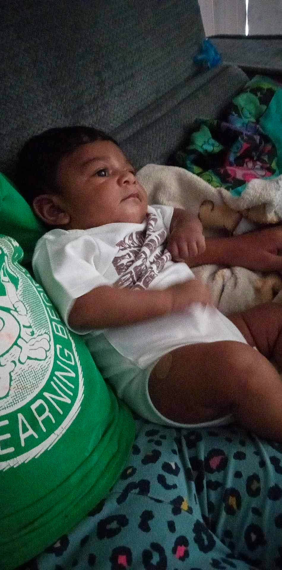 Jedidiah joined the competition — help win amazing prizes! abdomen, baby, child, comfort, elbow, event, eye, happy, head, human_body, human_leg, lap, linens, mouth, person, skin, t_shirt, textile, thigh, toddler