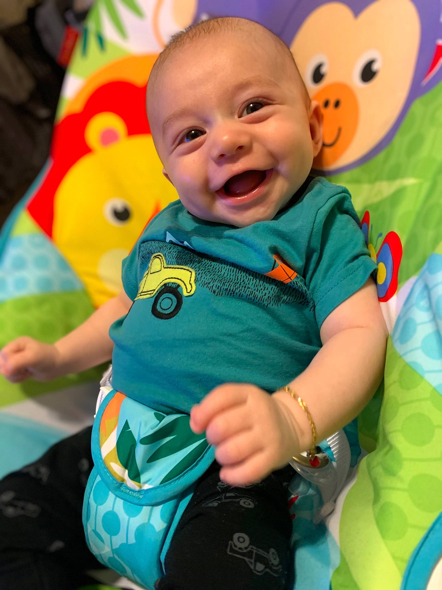 Ezrah joined the competition — help win amazing prizes! baby, baby_products, baby_toddler_clothing, cheek, child, fun, happy, head, person, play, product, skin, smile, toddler, tummy_time