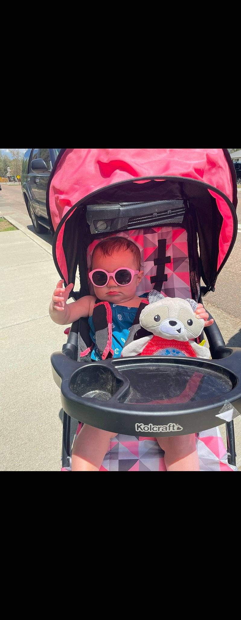 Indie joined the competition — help win amazing prizes! audio_equipment, auto_part, automotive_design, automotive_exterior, automotive_lighting, baby_carriage, bag, bumper, car_seat, eyewear, font, luggage_and_bags, magenta, motor_vehicle, person, personal_protective_equipment, pink, red, toy, trunk