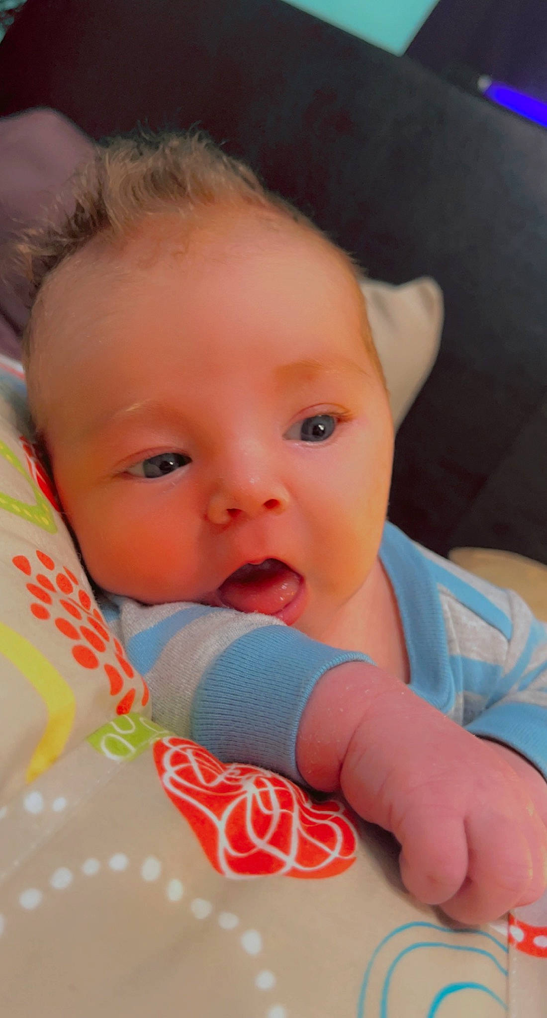 Emeri joined the competition — help win amazing prizes! baby, baby_toddler_clothing, cheek, chin, comfort, eye, eyebrow, eyelash, face, facial_expression, finger, happy, iris, lip, mouth, neck, nose, person, skin, smile