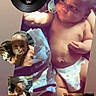 baby, infant, child, pacifier, diaper, collage, vinyl_record, text_overlay, cute, chubby, portrait, skin, hand, face, expression, background, photography, holding, sitting, love