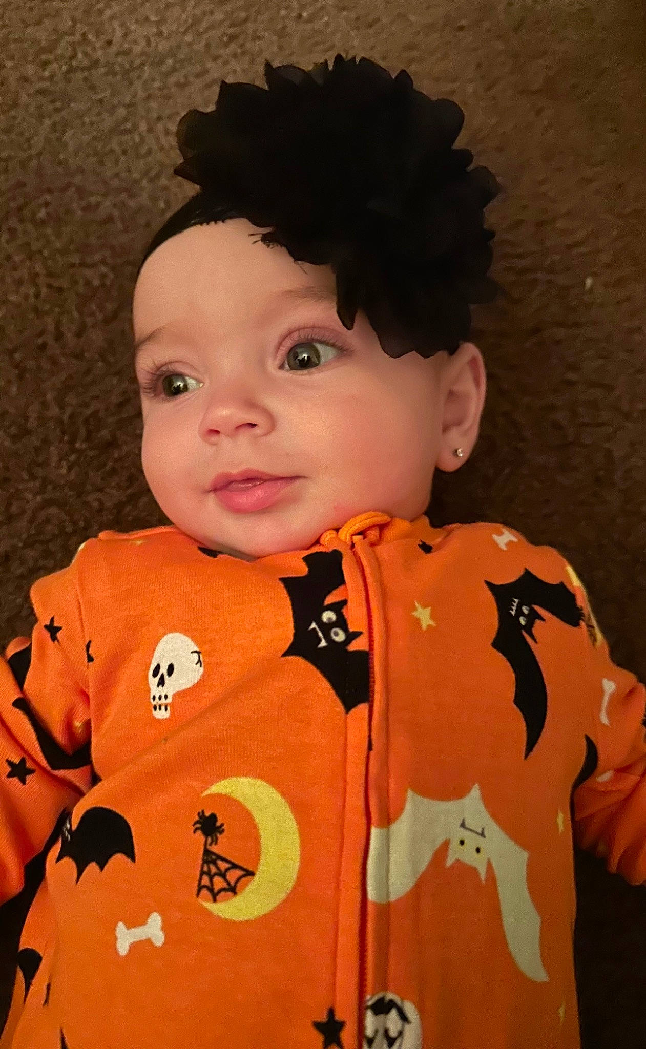 Esme joined the competition — help win amazing prizes! baby, child, chin, collar, costume, eye, eyebrow, fashion_design, formal_wear, fun, hairstyle, nose, outerwear, peach, person, personal_protective_equipment, skin, sleeve, t_shirt, toddler