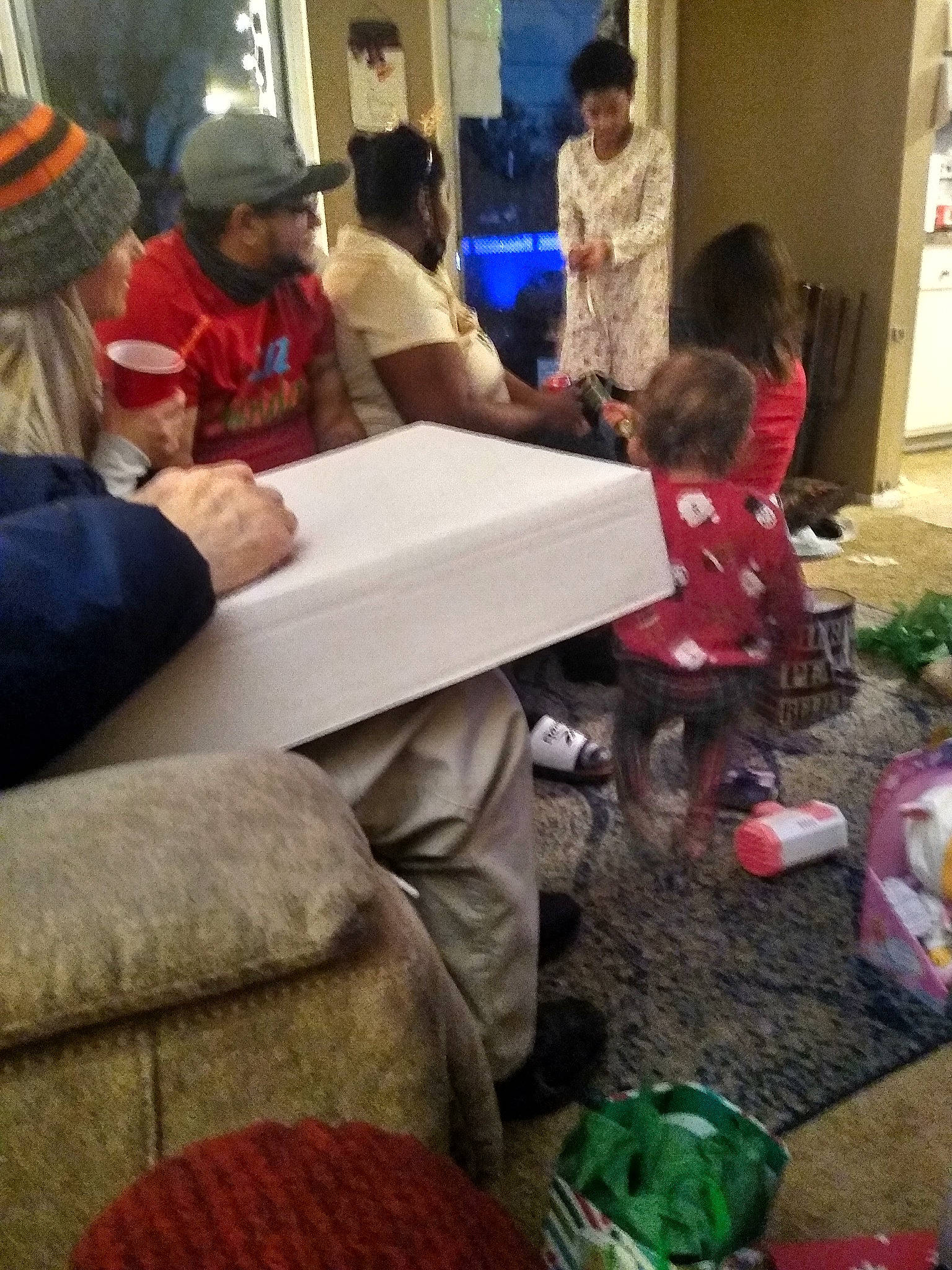 Mya is registered to the contest to win money with this photo: adaptation, baseball_cap, cap, child, conversation, event, fun, hat, holiday, leisure, person, plant, play, room, sharing, sitting, soil, t_shirt, toddler, tree