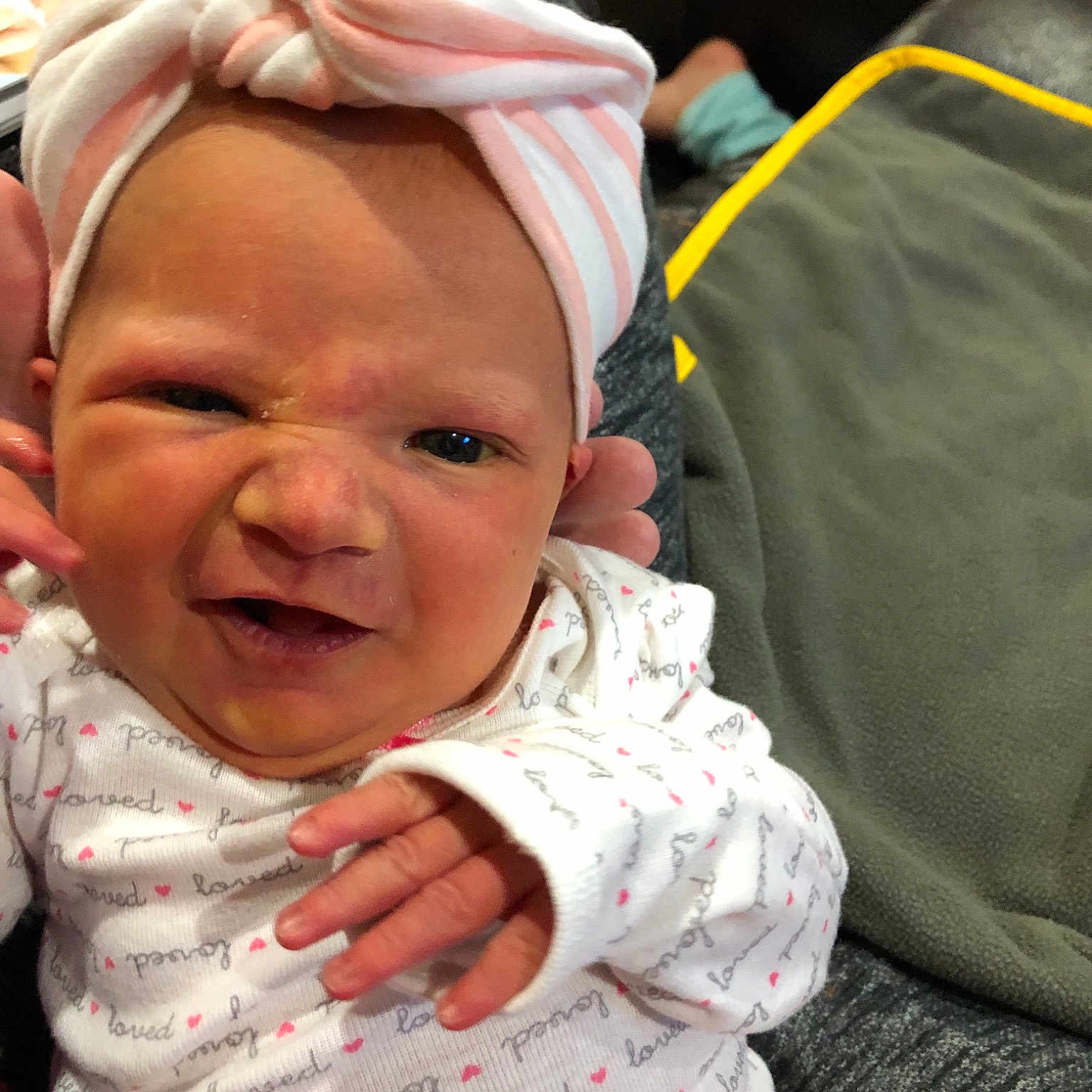 Soraya is registered to the contest to win money with this photo: baby, cheek, child, ear, nose, person, skin, smile, toddler